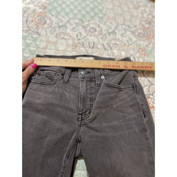 NWT Madewell 9" Mid-Rise Black Skinny Jeans Raw Hem Distressed Women's Size 24P‎ - Picture 7 of 16